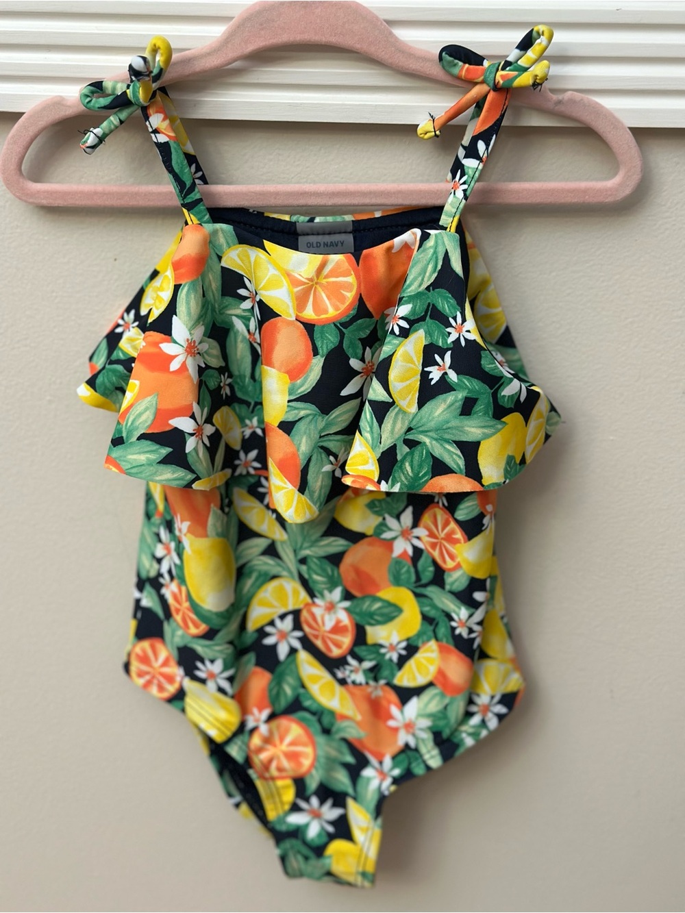 Toddler Tropical Fruit Ruffle Bathing Suit